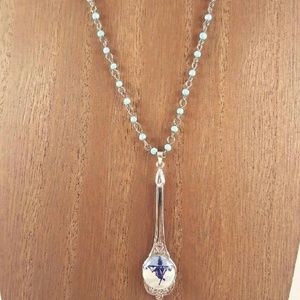 Upcycled spoon handle necklace, handmade
